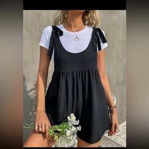 Black Tie-up Romper